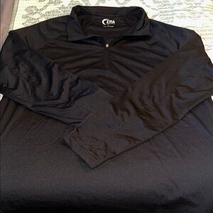 ZYIA Men’s Black and Blue  Performance Quarter-Zip Jacket